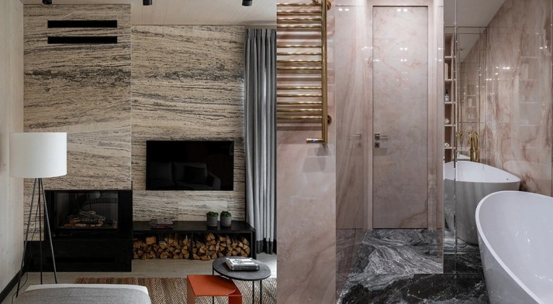 Камень в дизайне интерьера: 7 натуральных пород и лучшие искусственные аналоги (80 фото)